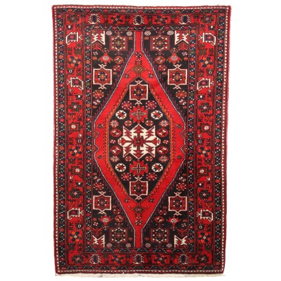 Tapis Ancien Asiatique Coton Laine Noeud Gros Fait Main