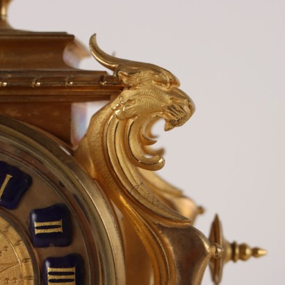 Countertop Clock in Gilded Bronze