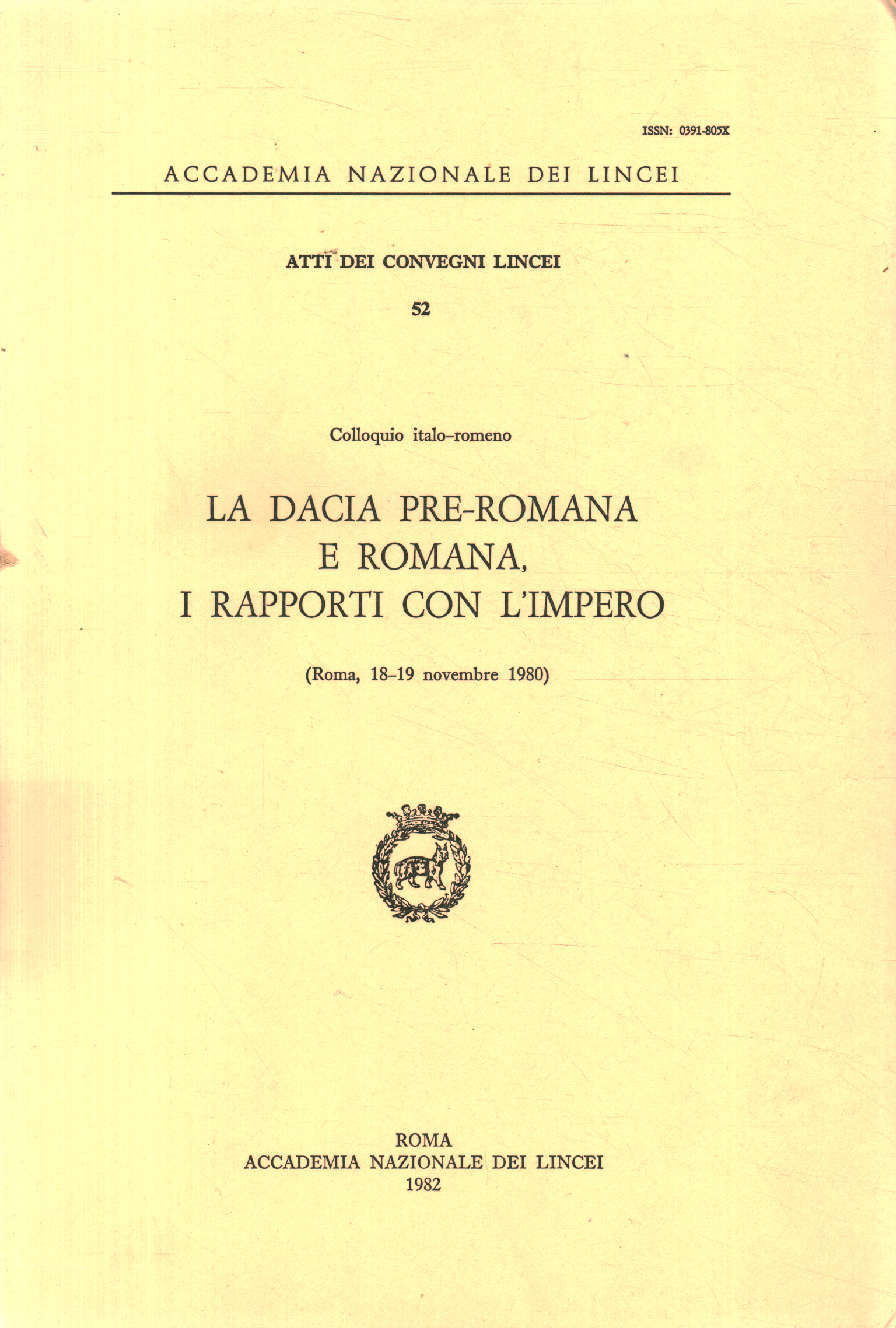 La Dacia Pre-romana e Romana i rappor