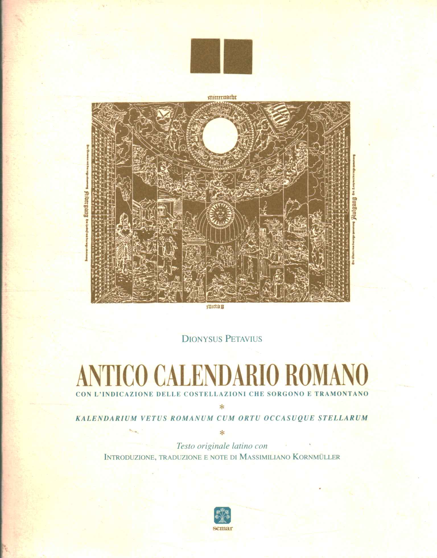 Calendario romano antiguo con el