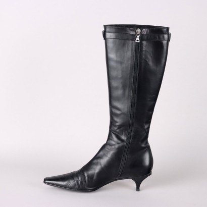 Prada Bottes noires avec sangle