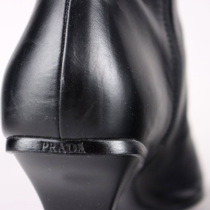 Prada Black Boots with Strap