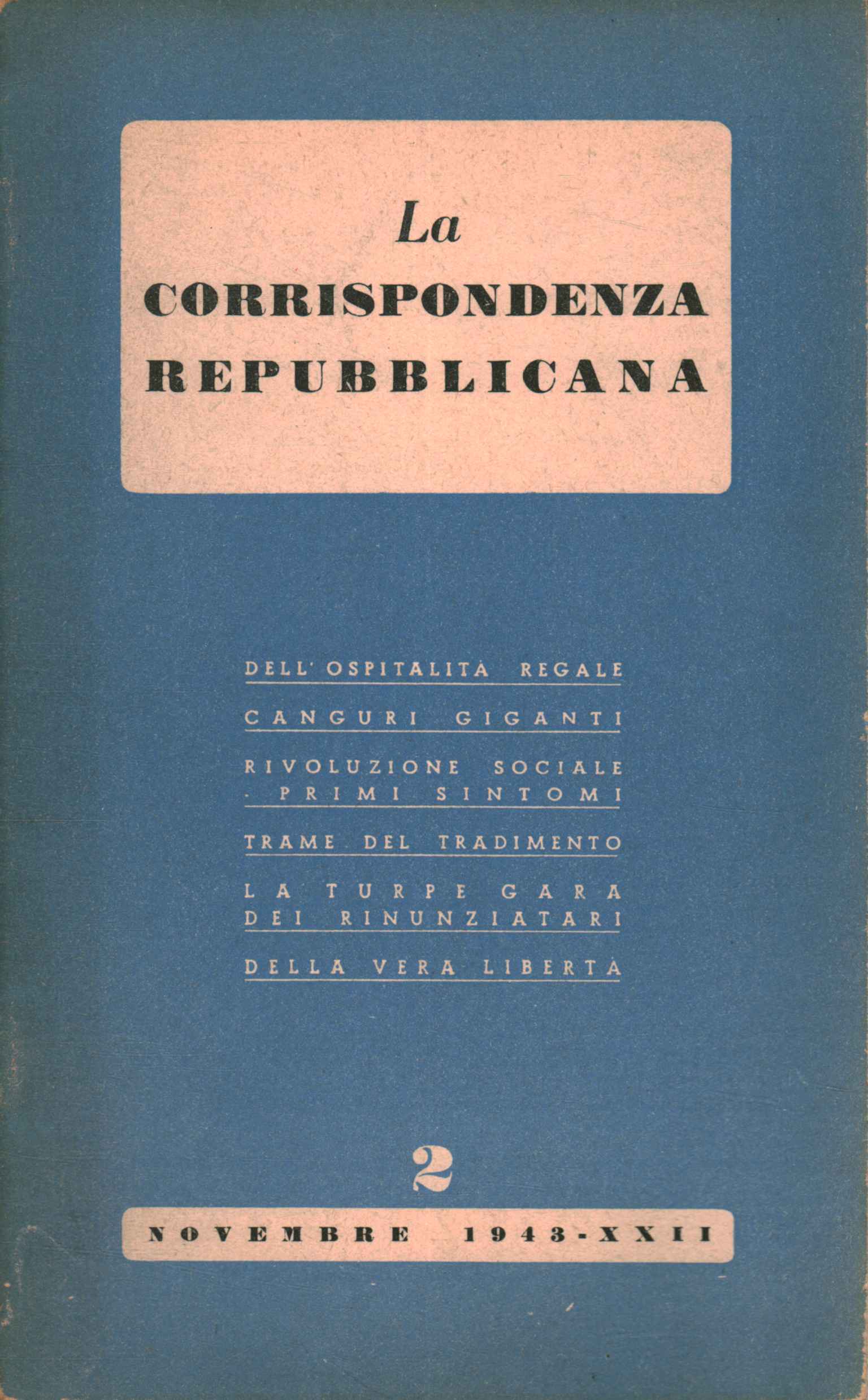 Republikanische Korrespondenz, republikanische Korrespondenz. 1. November,Republikanische Korrespondenz (1943-XXII)%2,Republikanische Korrespondenz (1943-XXII)%2