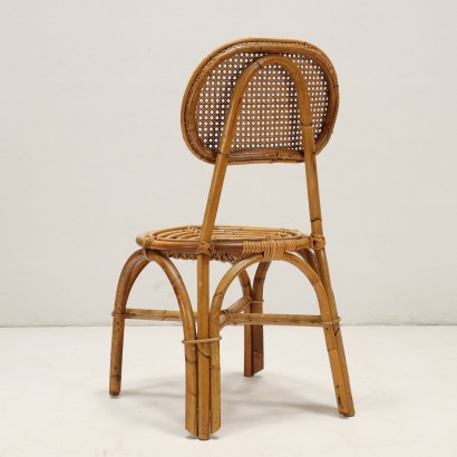 Ensemble de chaises en bambou des années 50-60