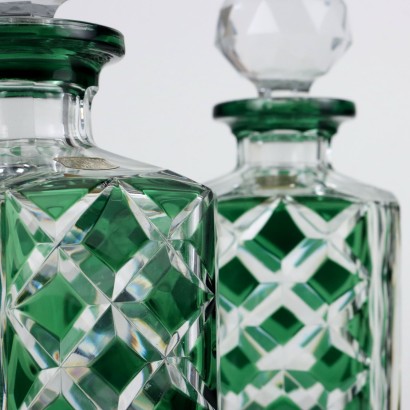 Pair of Val S. Crystal Bottles