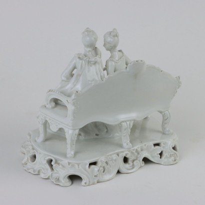 Sculptural Group in White Porcelain Gi