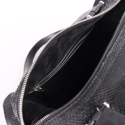 Krizia Vintage Schwarze Bauletto-Tasche