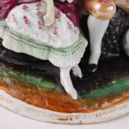 Inkwell in Old Paris Porcelain