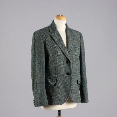 Second Hand Max Mara Blazer Gr. 48 Wolle Leder Italien