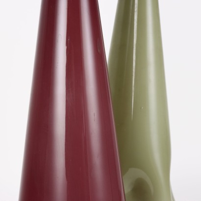 Deux Vases En Verre De Murano