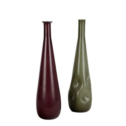 Deux Vases En Verre De Murano