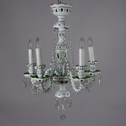 Lustre en verre de Bohême