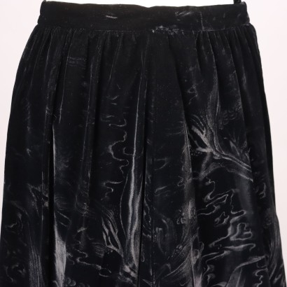 Vintage Black Velvet Skirt