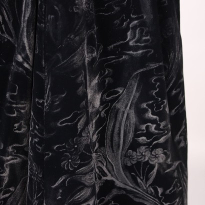 Vintage Black Velvet Skirt