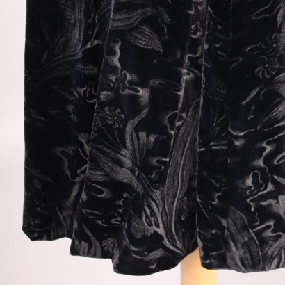 Vintage Black Velvet Skirt