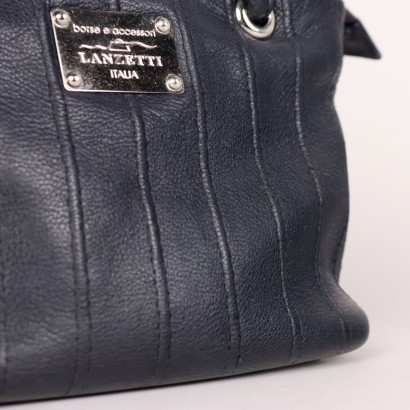 Sac en cuir bleu Lanzetti