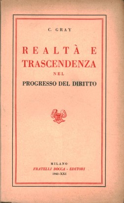 Realtà e trascendenza nel progresso del diritto