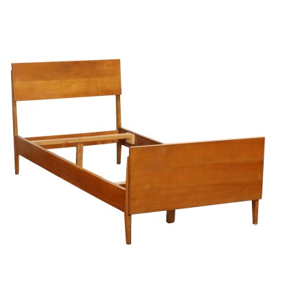 Vintage 1950s Single Bed Ash Veneer Italy