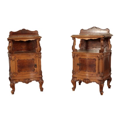 Pair of Bedside Tables, Pair of Baroque Style Bedside Tables