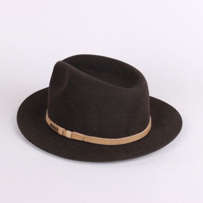 Chapeau Second Hand Stetson en Feutre Noir Taille M USA