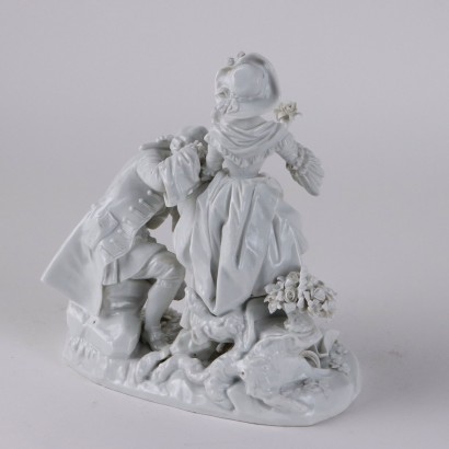 Sculptural Group in White Porcelain Ma