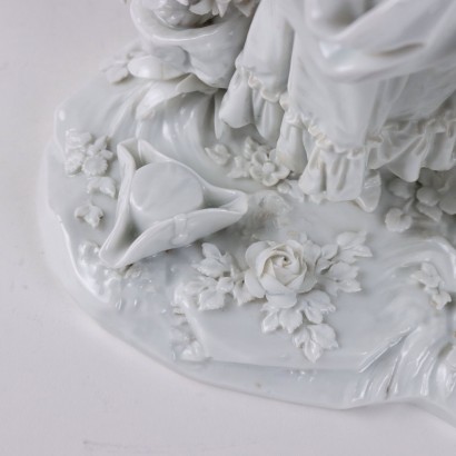 Sculptural Group in White Porcelain Ma