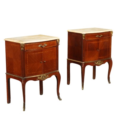 Pair of Bedside Tables Stabilimento Grazioli Gaudenzi Milan XX Century