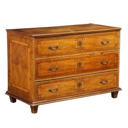 Commode Ancienne en Bois avec Tiroirs XVIIIe-XIXe Siècle