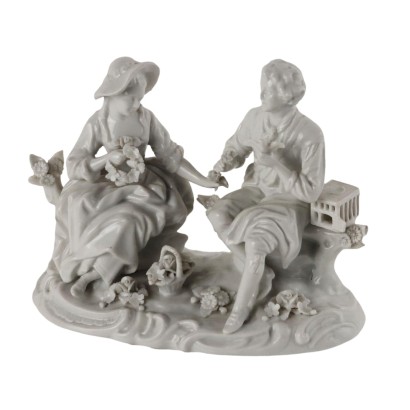 Miniature Ancienne en Porcelaine Blanche Rudolstadt Allemagne '800-'90