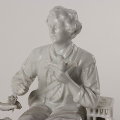 Figura de porcelana blanca de Rudolst