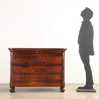 DRESSER, Carlo X chest of drawers in mahogany veneer