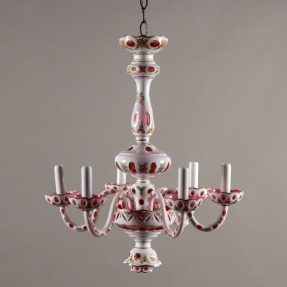 Antique Chandelier Bohemian Glass Austria XX Century