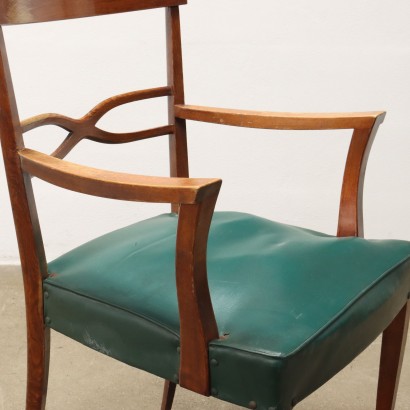 Groupe de 6 chaises et 2 fauteuils, chaises années 1950