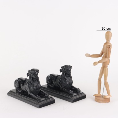 Pair of Resin Sphinxes