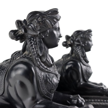 Pair of Resin Sphinxes