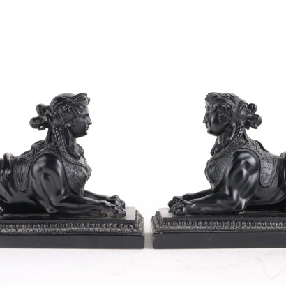 Pair of Resin Sphinxes