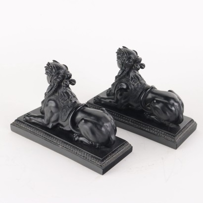 Pair of Resin Sphinxes