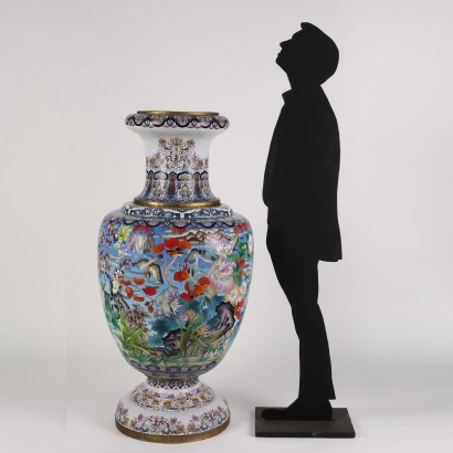 Große Cloisonné-Vase