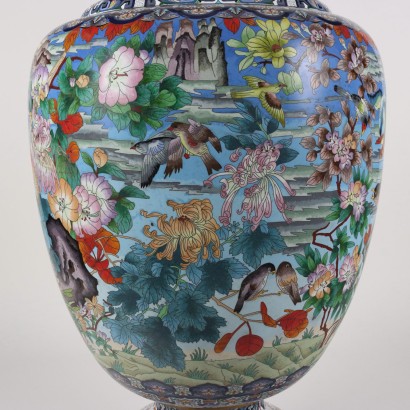 Große Cloisonné-Vase