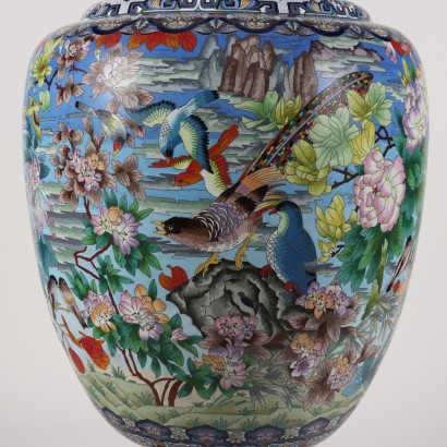 Große Cloisonné-Vase