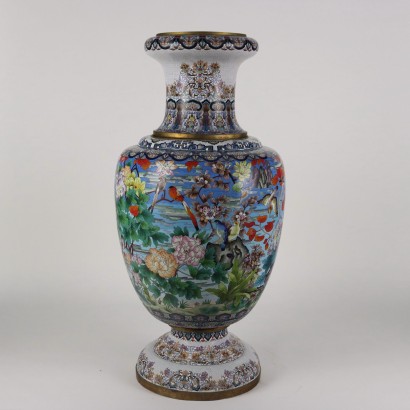 Große Cloisonné-Vase