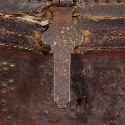 Wooden and Leather Trunk