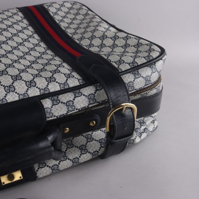 Gucci Valigia Vintage Monogram Blu