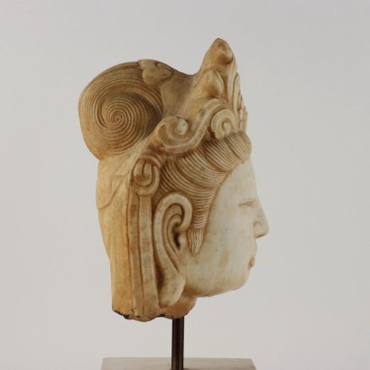 Guanyin Head in Marble