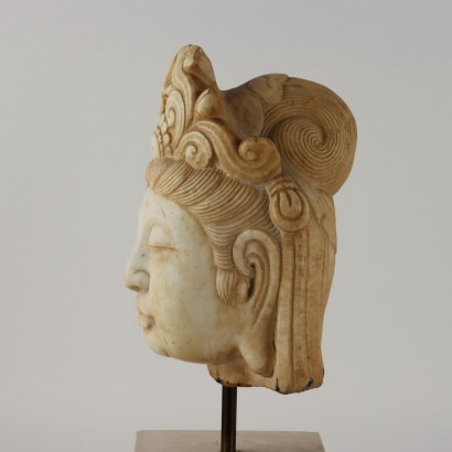 Guanyin Head in Marble