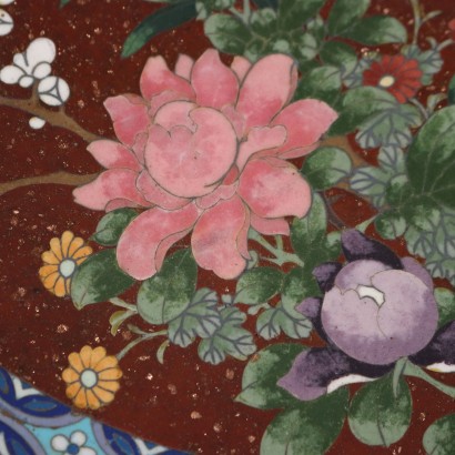 Large Cloisonné Po Enamel Plate