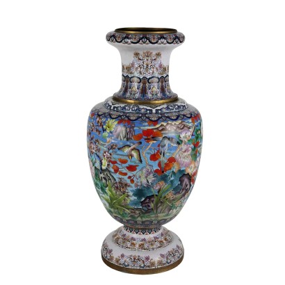 Große Cloisonné-Vase