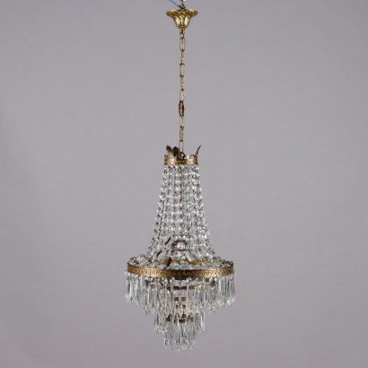 Antique Empire Style Chandelier Glass Italy XX Century