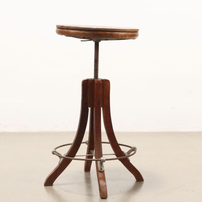 Tabouret en hêtre d'époque Liberty