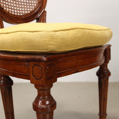 Pair of Neoclassical Walnut Chairs